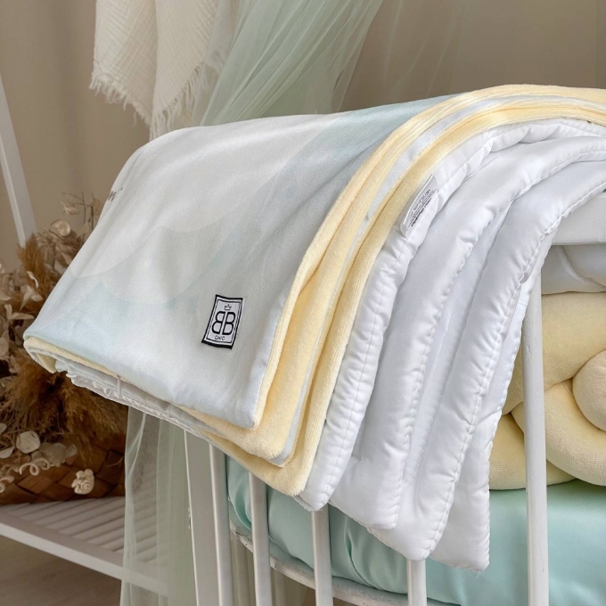 Set lenjerie pentru Patut Bebe din 6 piese Lion crem (19)